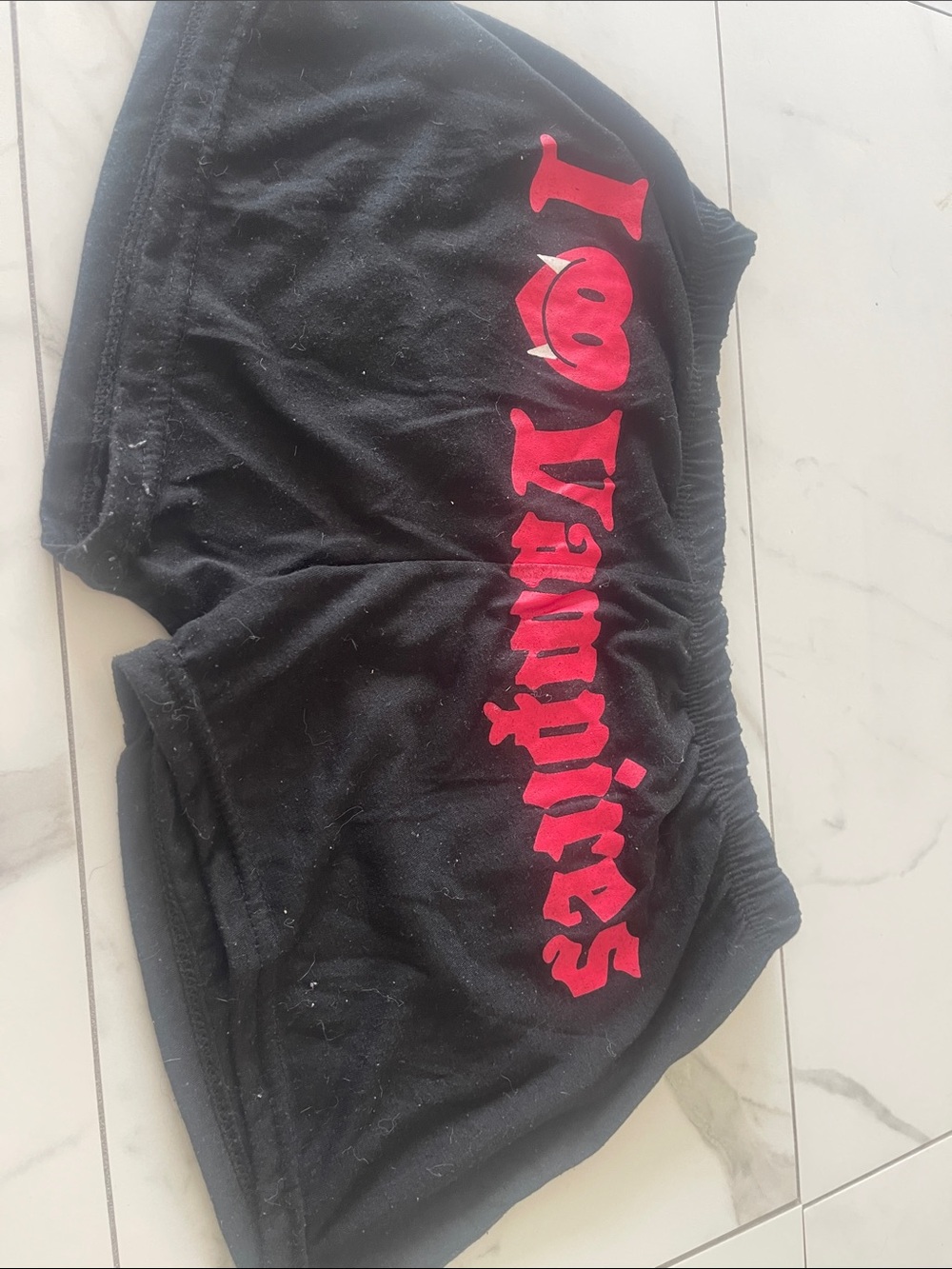 Black and Red Graphic Pajama Shorts — Women’s Cozy Sleepwear
